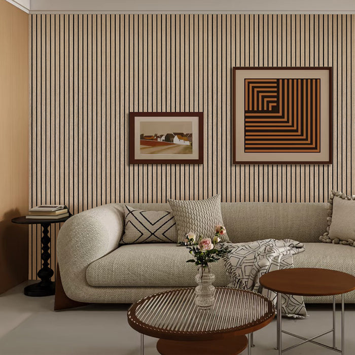 Lightweight Flexible Walnut Veneer Acoustic Slat Wall Panels Unisoar