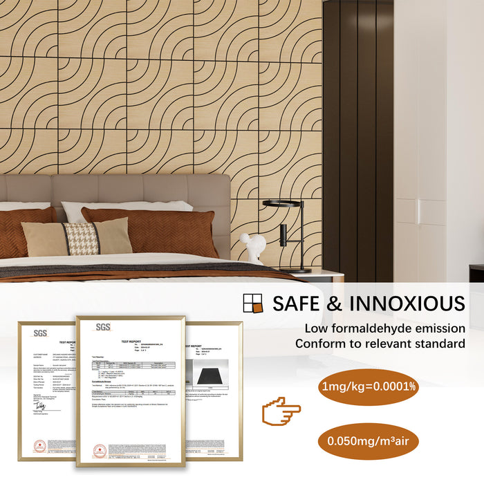 Lightweight Flexible Oak Veneer Acoustic Circular Wave Wall Panels Unisoar