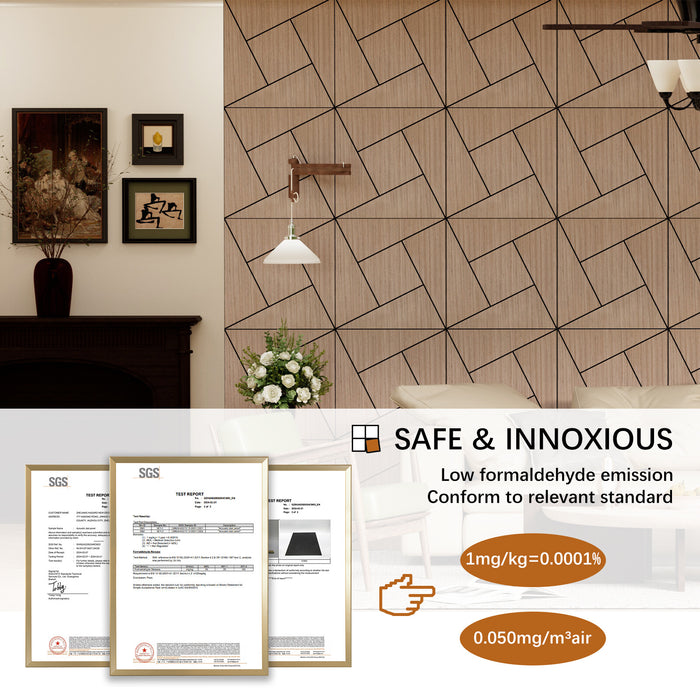 Lightweight Flexible Walnut Veneer Acoustic Pinwheel Wall Panels Unisoar