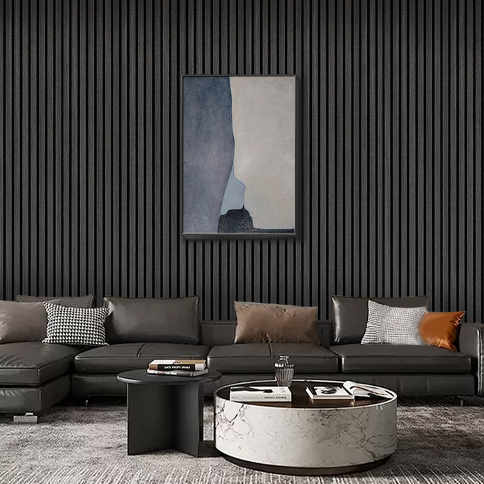 Premium Black Oak Acoustic Slat Wall Panels by Unisoar