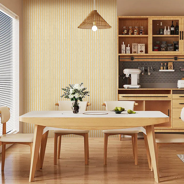 Premium Oak (Gray Felt) Acoustic Slat Wall Panels by Unisoar