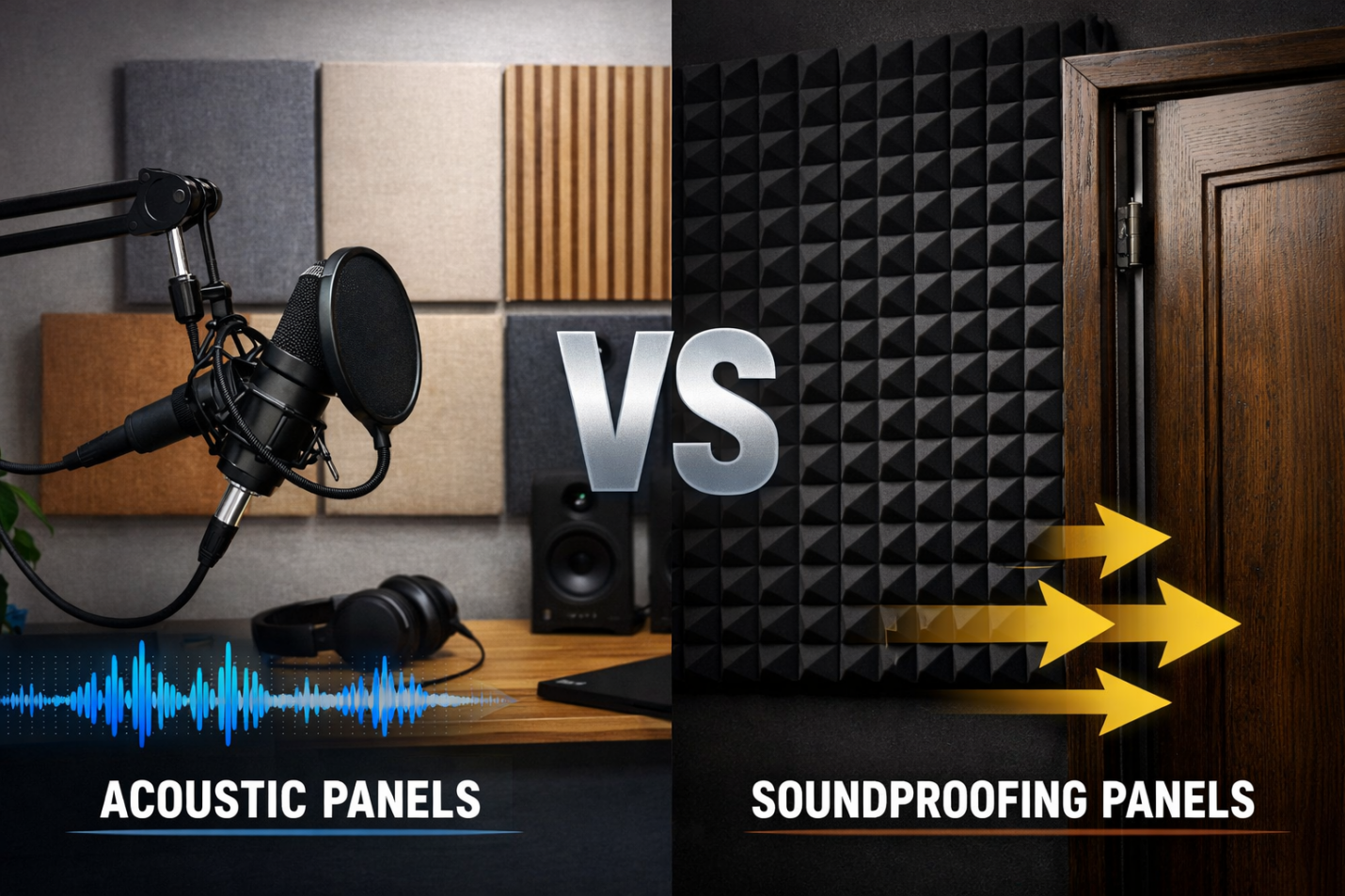 Acoustic Panels vs. Soundproofing Panels: What’s the Difference (and Which One Do You Actually Need?)