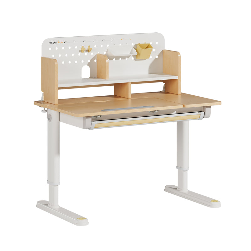 Kids Study Desk, Height Adjustable with Tilt Top and Storage
