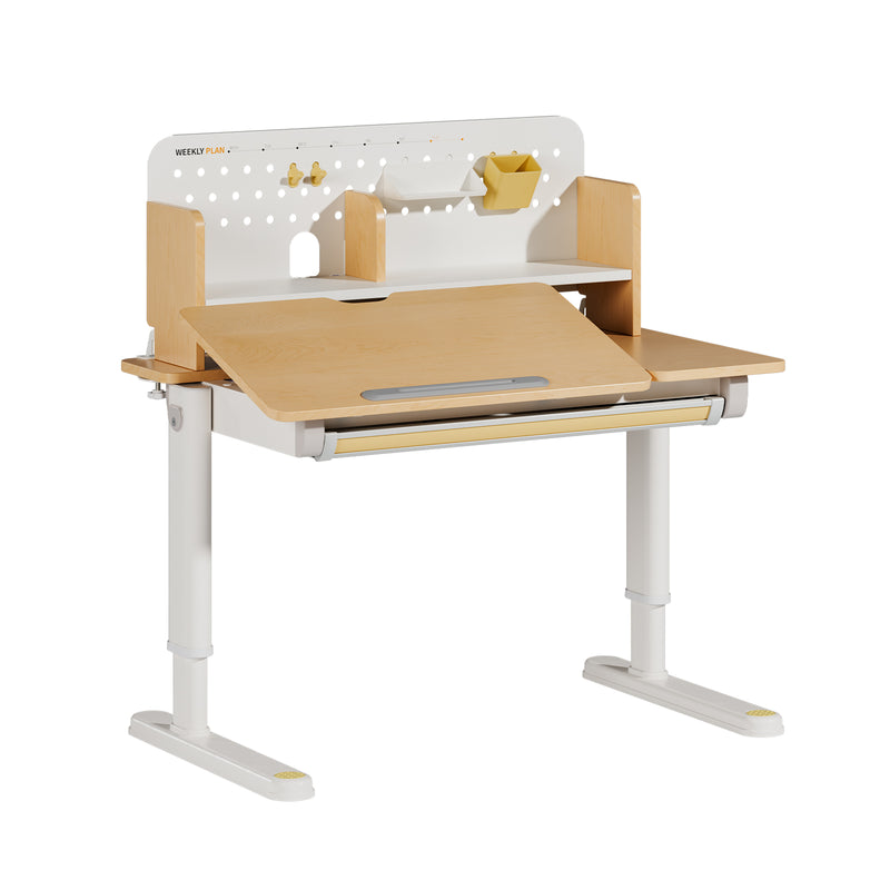 Kids Study Desk, Height Adjustable with Tilt Top and Storage