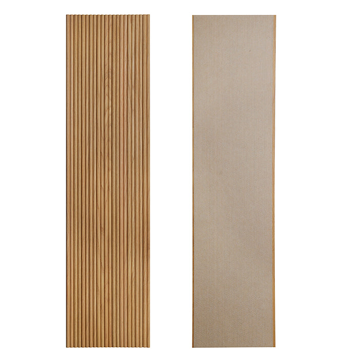Flexible Wood Slat Wall Panels - 4ft 3D Acoustic Timber Slats for Flat & Curved Walls (2-Pack)