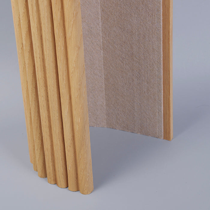 Flexible Wood Slat Wall Panels - 4ft 3D Acoustic Timber Slats for Flat & Curved Walls (2-Pack)