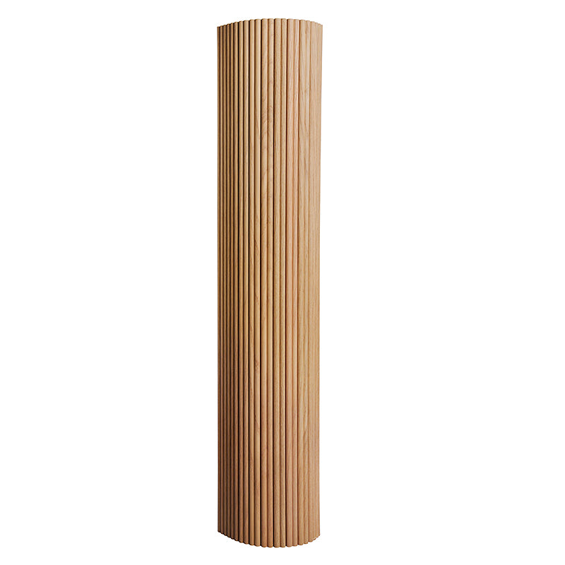 Flexible Wood Slat Wall Panels - 4ft 3D Acoustic Timber Slats for Flat & Curved Walls (2-Pack)