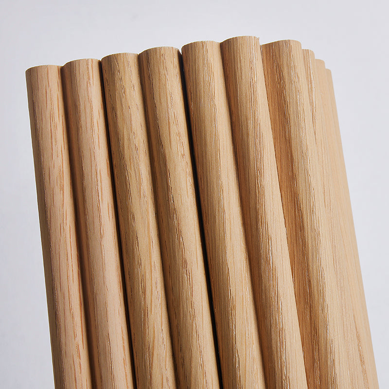 Flexible Wood Slat Wall Panels - 4ft 3D Acoustic Timber Slats for Flat & Curved Walls (2-Pack)