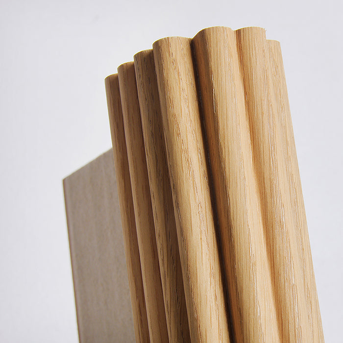 Flexible Wood Slat Wall Panels - 4ft 3D Acoustic Timber Slats for Flat & Curved Walls (2-Pack)