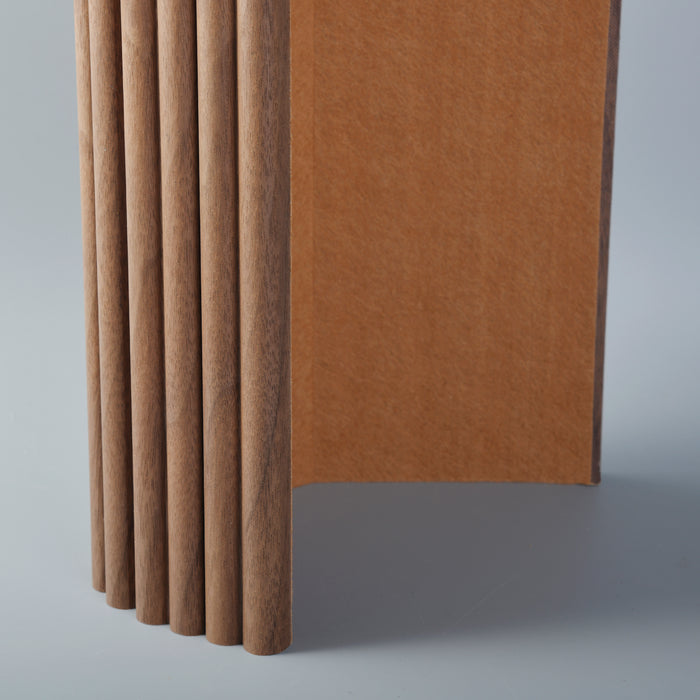 Flexible Wood Slat Wall Panels - 4ft 3D Acoustic Timber Slats for Flat & Curved Walls (2-Pack)