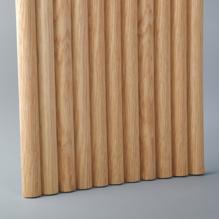 Flexible Wood Slat Wall Panels - 4ft 3D Acoustic Timber Slats for Flat & Curved Walls (2-Pack)