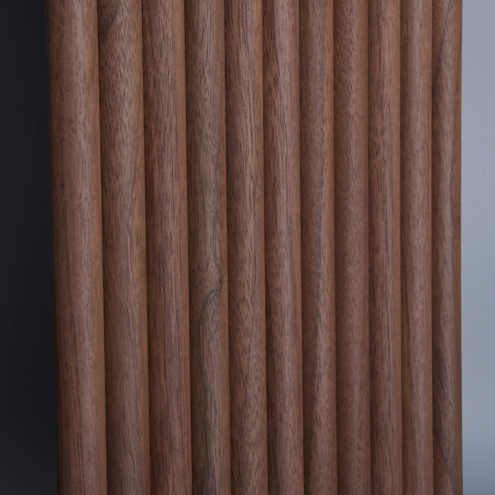 Flexible Wood Slat Wall Panels - 4ft 3D Acoustic Timber Slats for Flat & Curved Walls (2-Pack)