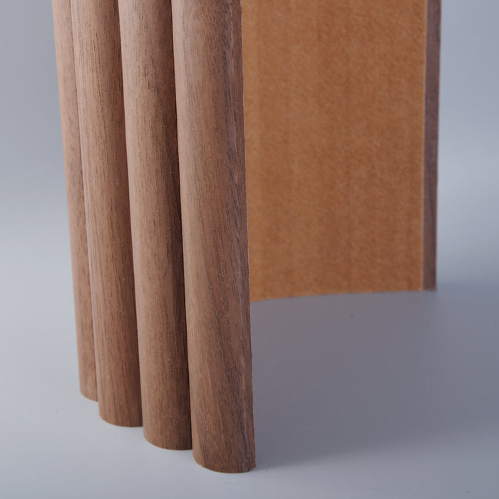 Flexible Wood Slat Wall Panels - 4ft 3D Acoustic Timber Slats for Flat & Curved Walls (2-Pack)