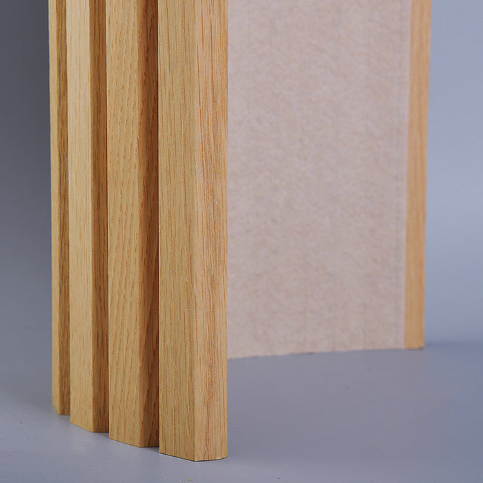 Flexible Wood Slat Wall Panels - 4ft 3D Acoustic Timber Slats for Flat & Curved Walls (2-Pack)