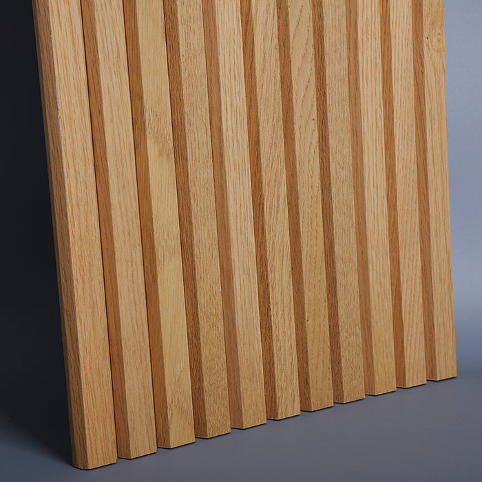Flexible Wood Slat Wall Panels - 4ft 3D Acoustic Timber Slats for Flat & Curved Walls (2-Pack)