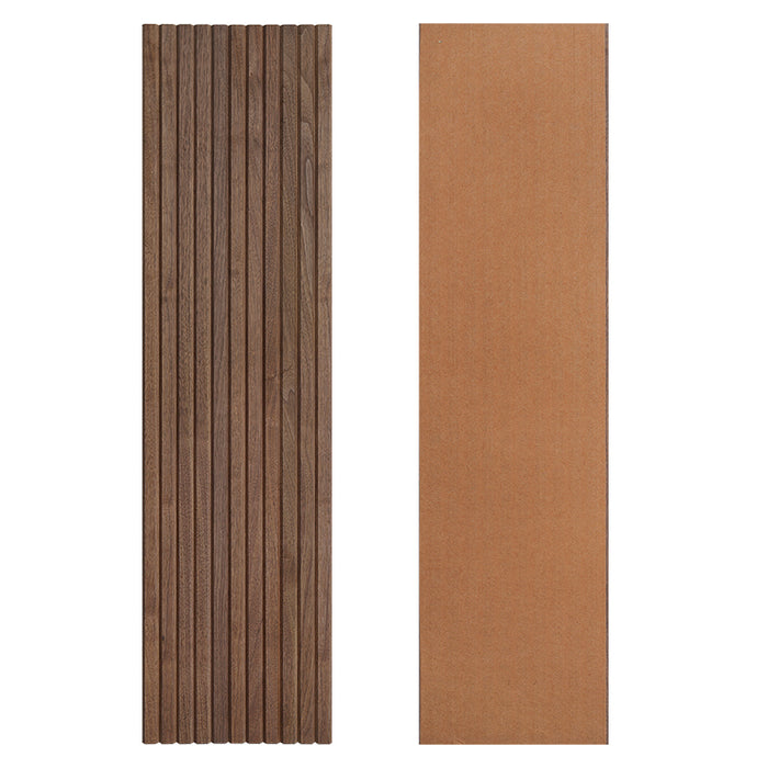 Flexible Wood Slat Wall Panels - 4ft 3D Acoustic Timber Slats for Flat & Curved Walls (2-Pack)
