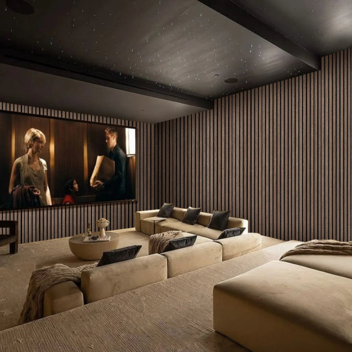 Luxury American Walnut Acoustic Slat Wood Wall Panels by Unisoar
