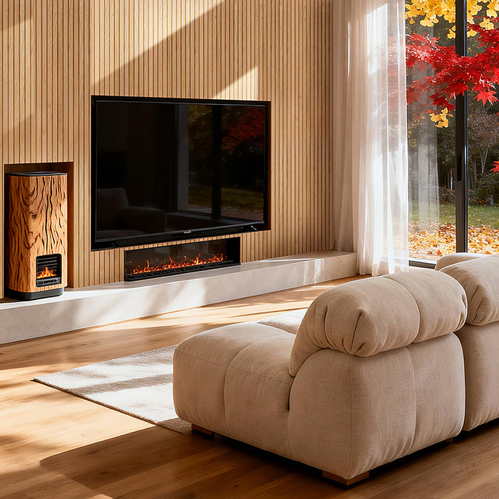 Flexible Wood Slat Wall Panels - 4ft 3D Acoustic Timber Slats for Flat & Curved Walls (2-Pack)