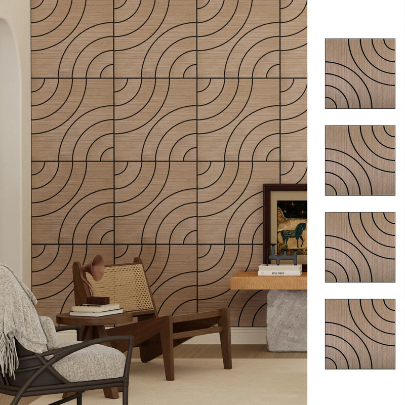 Walnut Veneer Acoustic Circular Wave