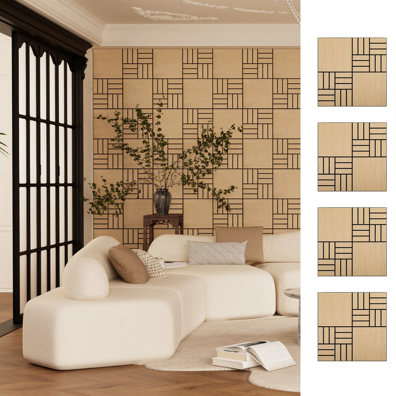 Oak Veneer Acoustic Basketweave Grid