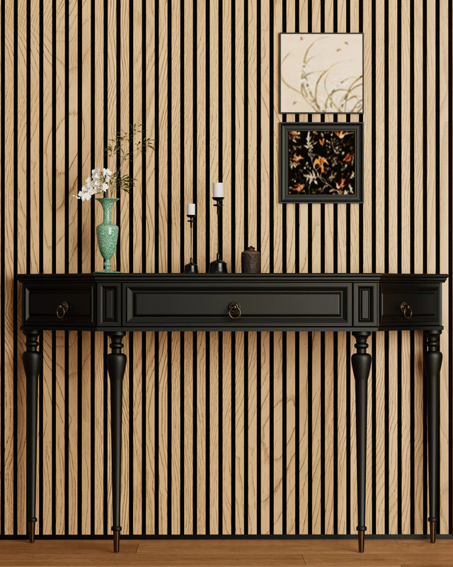 Luxury White Oak Acoustic Slat Wall Panels | 3-Side Veneer – Unisoar