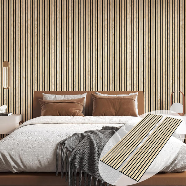 Premium American White Oak Acoustic Slat Wood Wall Panels by Unisoar