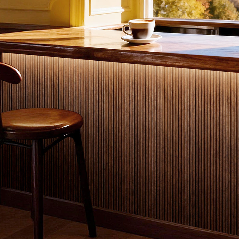 Flexible Wood Slat Wall Panels - 4ft 3D Acoustic Timber Slats for Flat & Curved Walls (2-Pack)