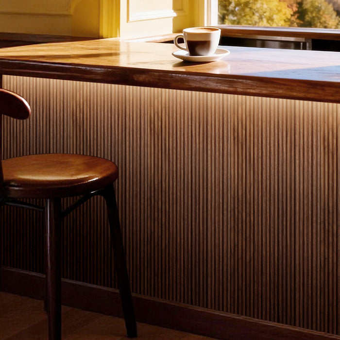 Flexible Wood Slat Wall Panels - 4ft 3D Acoustic Timber Slats for Flat & Curved Walls (2-Pack)