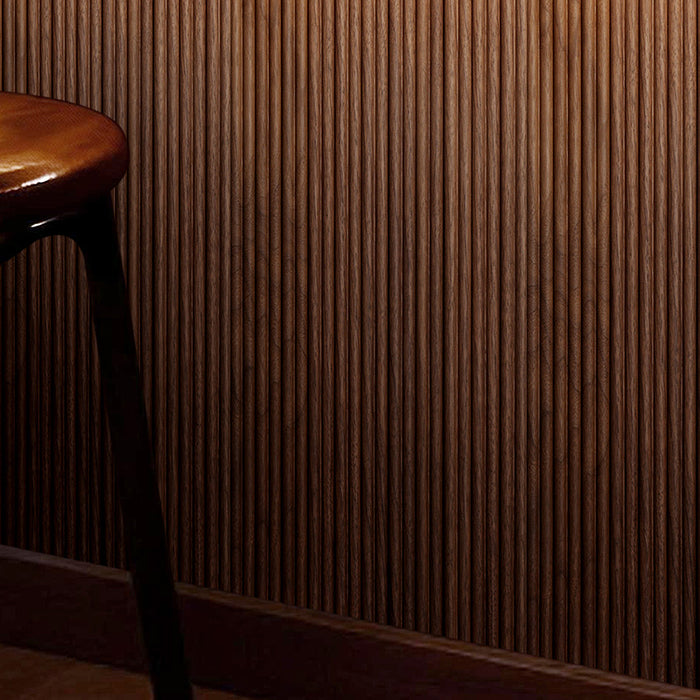 Flexible Wood Slat Wall Panels - 4ft 3D Acoustic Timber Slats for Flat & Curved Walls (2-Pack)
