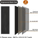 Cutaway view of Unisoar black oak acoustic panel showing MDF core and sound-absorbing layers