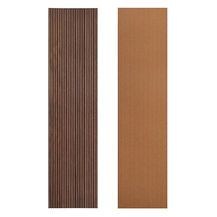 Flexible Wood Slat Wall Panels - 4ft 3D Acoustic Timber Slats for Flat & Curved Walls (2-Pack)