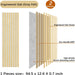 Cross-section showing oak veneer, MDF core, and gray felt layers in acoustic wall panel