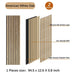 Exploded view of acoustic wood wall panel with oak veneer MDF core and polyester fiber backing