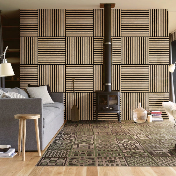 Luxury American Oak Square Acoustic Wall Panel by Unisoar