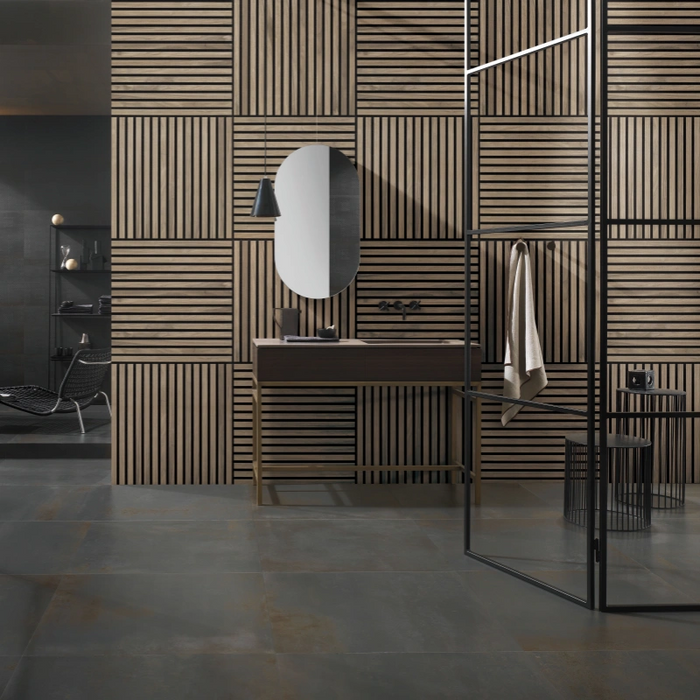Luxury American Walnut Square Acoustic Wall Panel by Unisoar