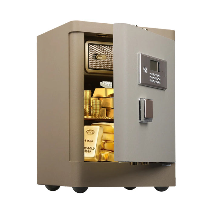 3.38 Cu Ft Black Security Safe, Lock Cabinet with Wheels, Fireproof Bag,