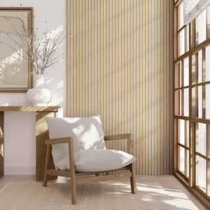 Paneles de pared acústicos de madera de roble de lujo (fieltro gris) con listones y chapa en una cara – Unisoar