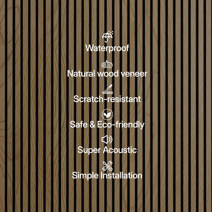 Luxury White Oak Acoustic Slat Wall Panels | 3-Side Veneer – Unisoar