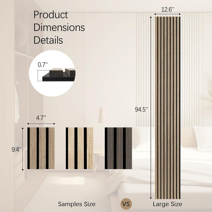 Engineered Wood Wall Panel Color Sample Pack （3PCS） by Unisoar