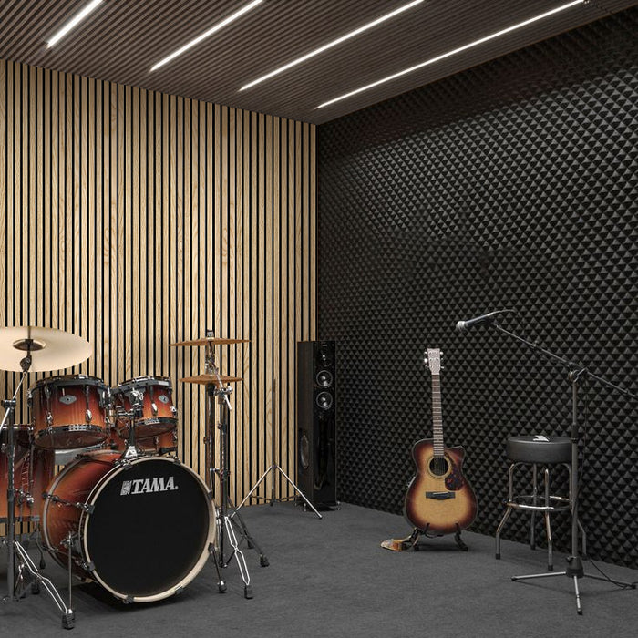 Luxury American White Oak Acoustic Slat Wood Wall Panels by Unisoar