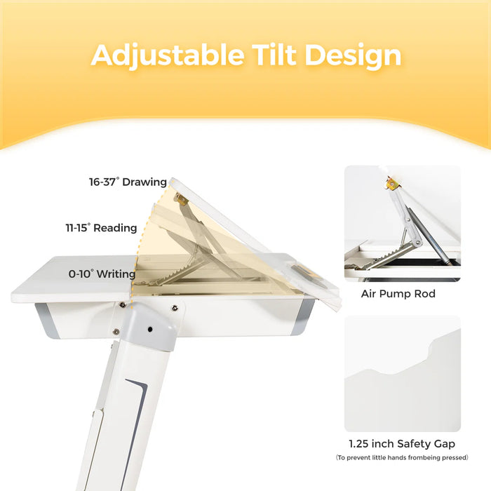 41.3'' Adjustable Ergonomic Kids Desk with Tiltable tabletop