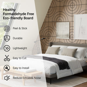 Lightweight Flexible Walnut Veneer Acoustic Circular Wave Wall Panels Unisoar