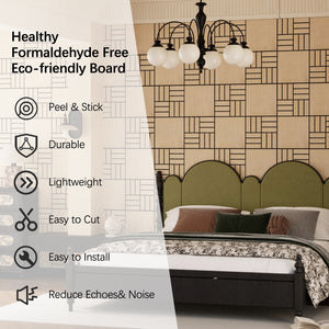 Lightweight Flexible Oak Veneer Acoustic Basketweave Grid Wall Panels Unisoar