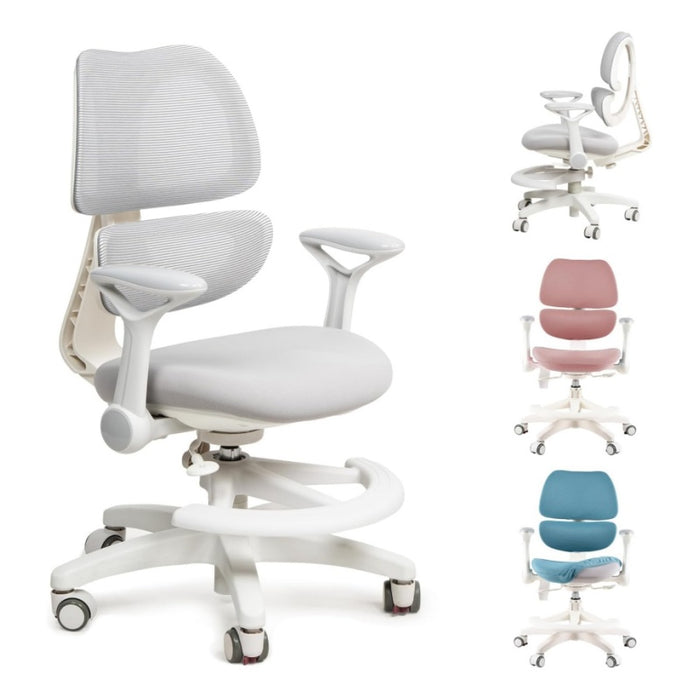 Ergonomic Kids Study Chair, Adjustable Height Swivel Mesh Chair (3-15Y)
