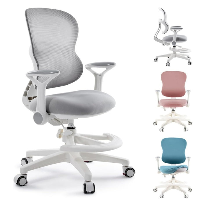 Ergonomic Kids Study Chair, Height/Depth Adjustable Mesh Chair (4-12Y)