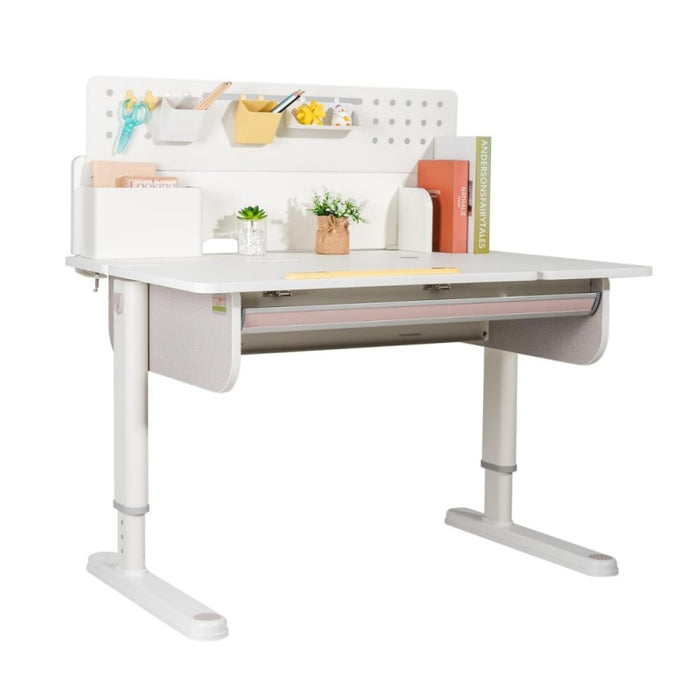 41" Adjustable Height Kids Desk, Solid Wood/Steel Tilt Student Table