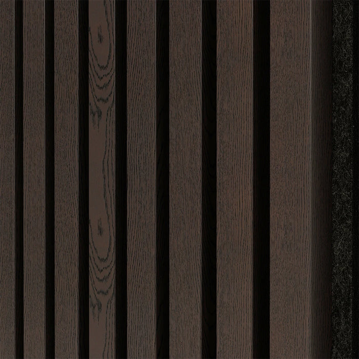 Luxury Smoked Wood Acoustic Slat Wood Wall Panels 3-Side Veneer – Unisoar