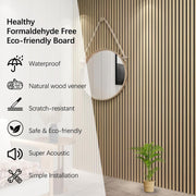 Eco-friendly acoustic slat wall panel with waterproof scratch-resistant and formaldehyde-free features