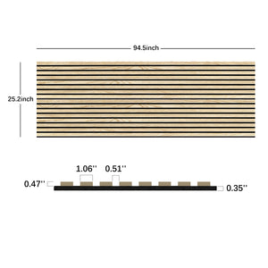 Paneles de pared acústicos de madera de roble de lujo (fieltro gris) con listones y chapa en una cara – Unisoar
