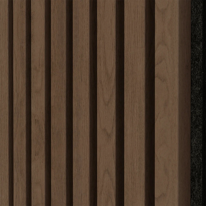 Luxury Walnut Acoustic Slat Wood Wall Panels | 3-Side Veneer – Unisoar
